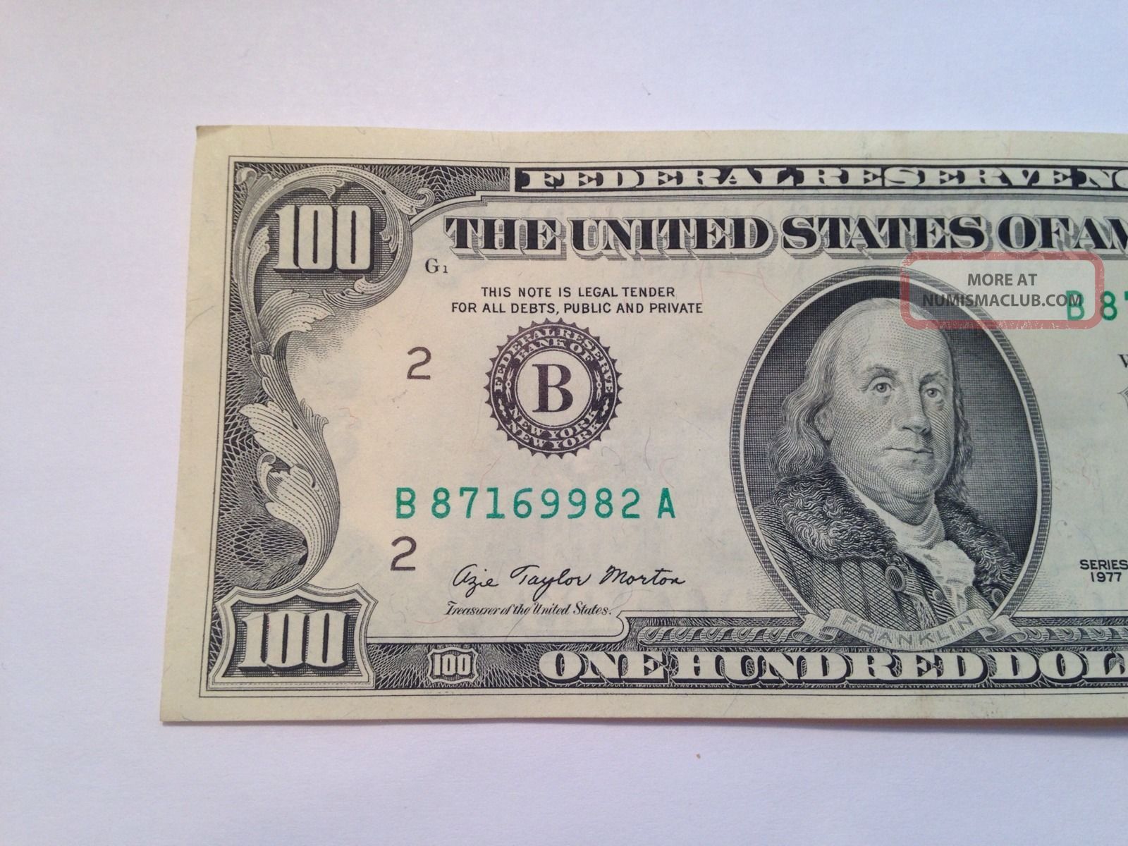 1977 20 Dollar Bill Security Features